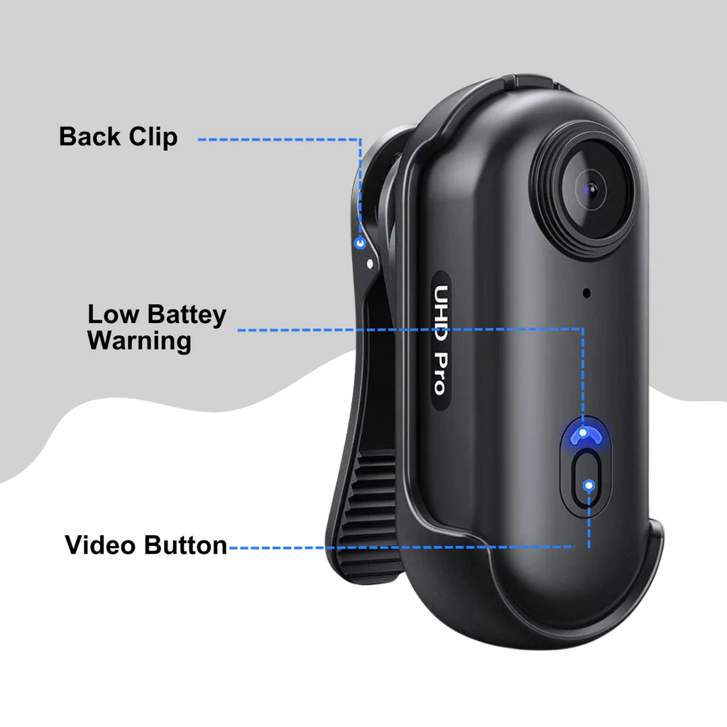 4K Wearable Body Camera for Hands-Free Recording and Everyday Capture