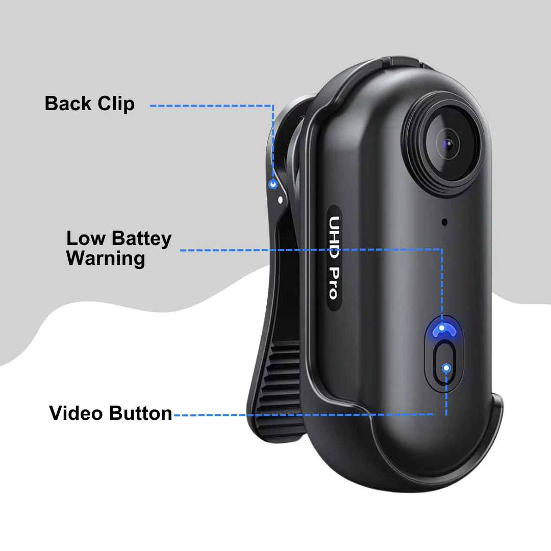 4K Wearable Body Camera for Hands-Free Recording and Everyday Capture
