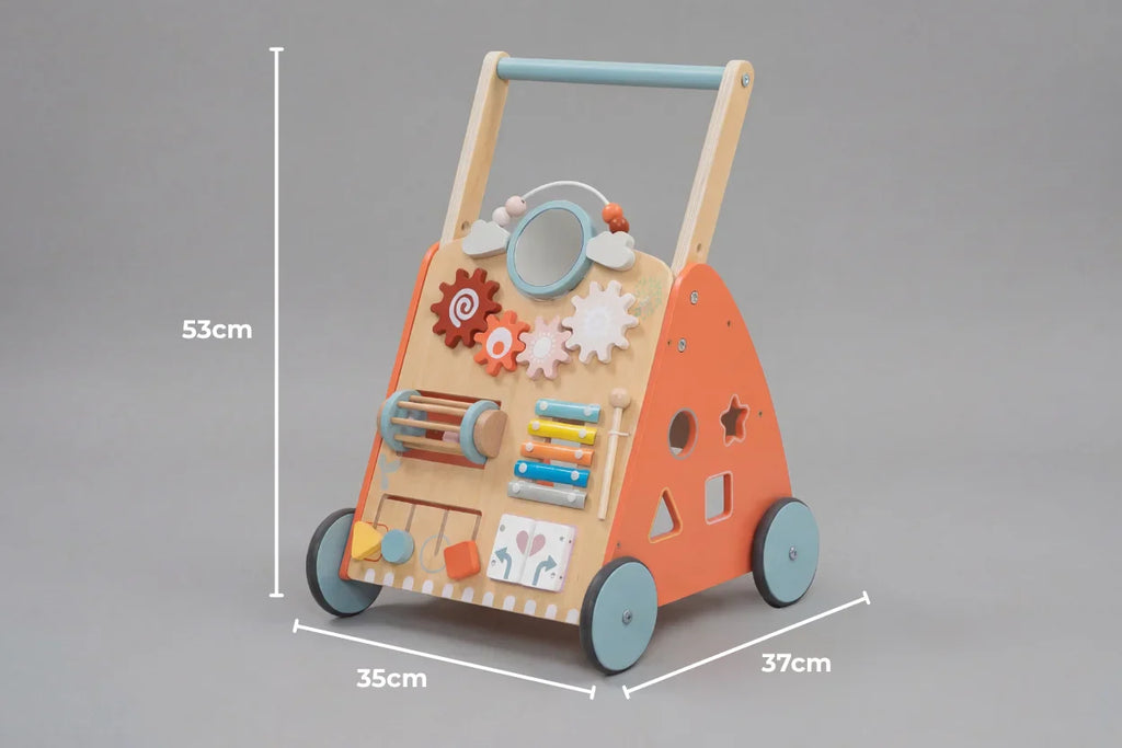 Multi-Activity Wooden Baby Push Walker