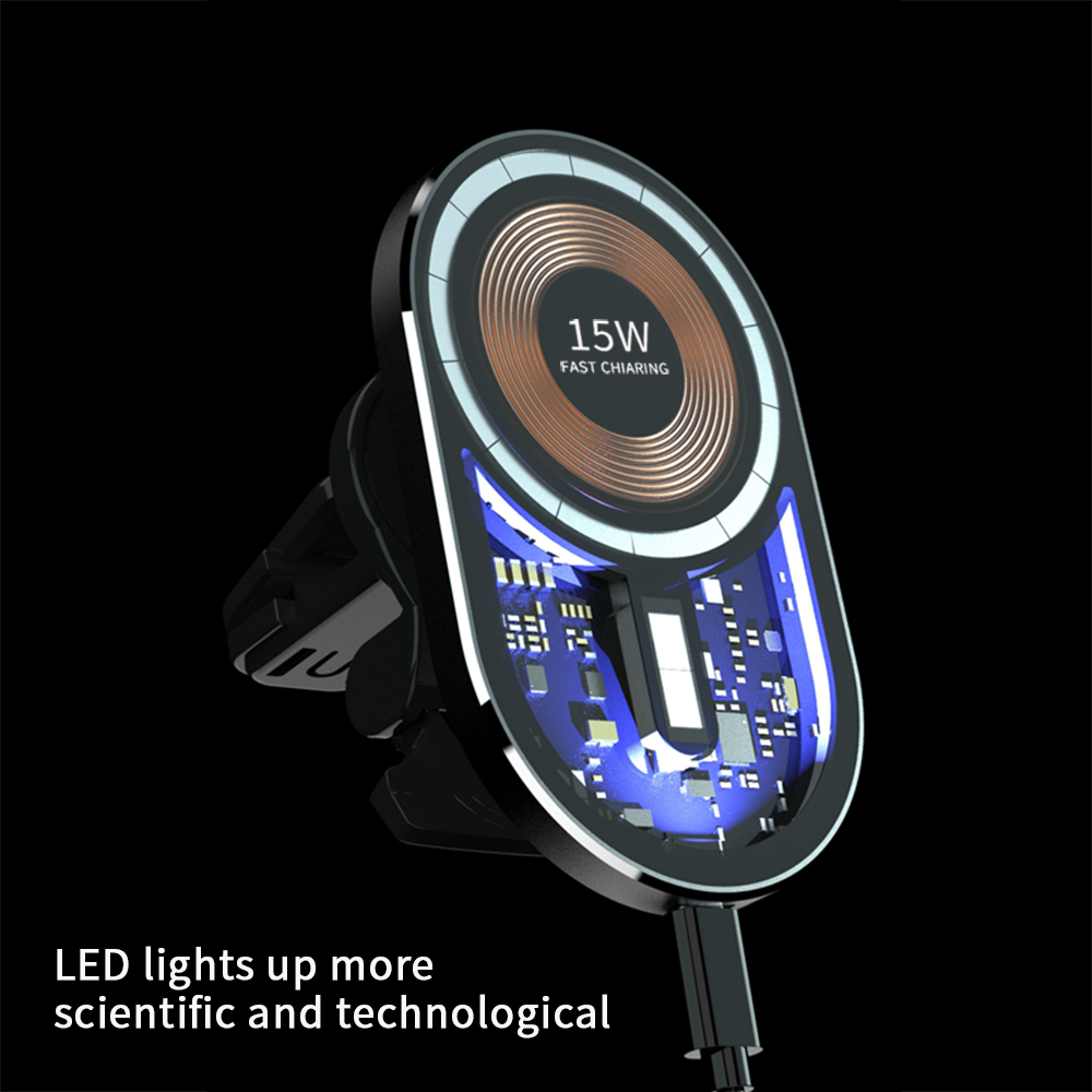 Schlanker transparenter magnetischer Autoladegerät