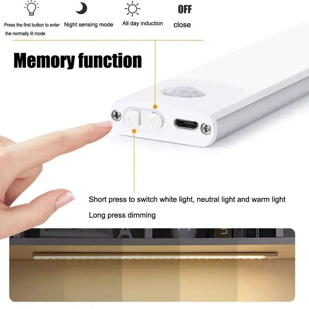 Luce a LED wireless con sensore di movimento per armadietto da cucina