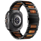 Aveline naturligt rødt sandeltræ og metal urrem kompatibel med Samsung Watch Ultra