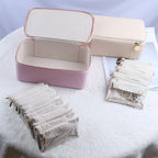 Jewelry box with 12 zipper compartments