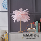 Lampe de table luxueuse Nyra Glow Plume dorée Art déco or