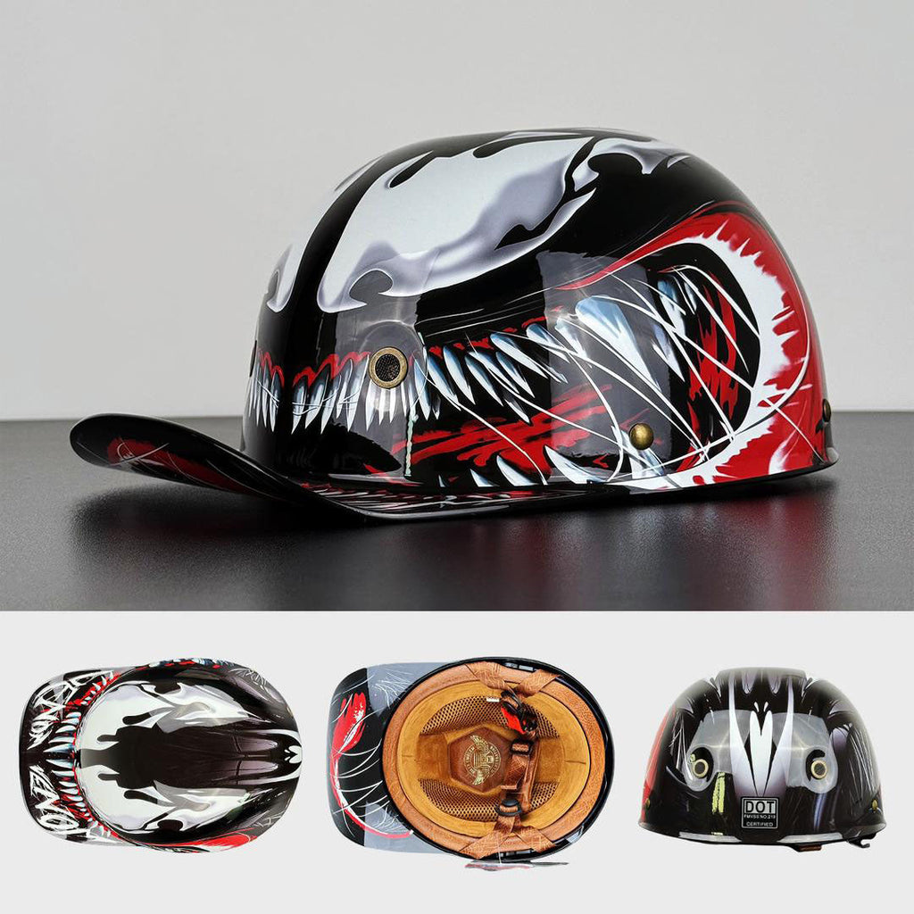 Moto baseballpetstijl helm met DOT- en ECE-certificering