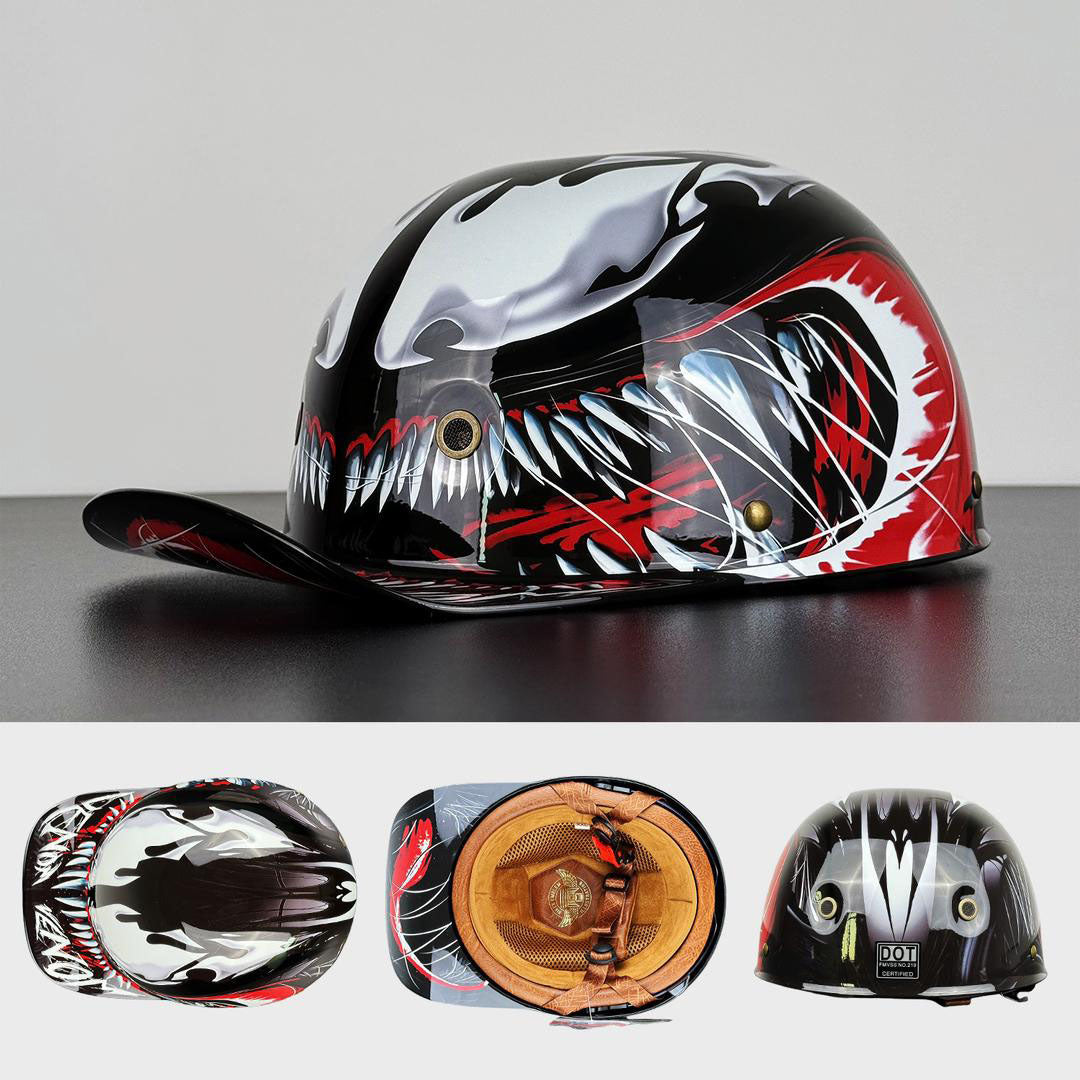 Moto baseballpetstijl helm met DOT- en ECE-certificering
