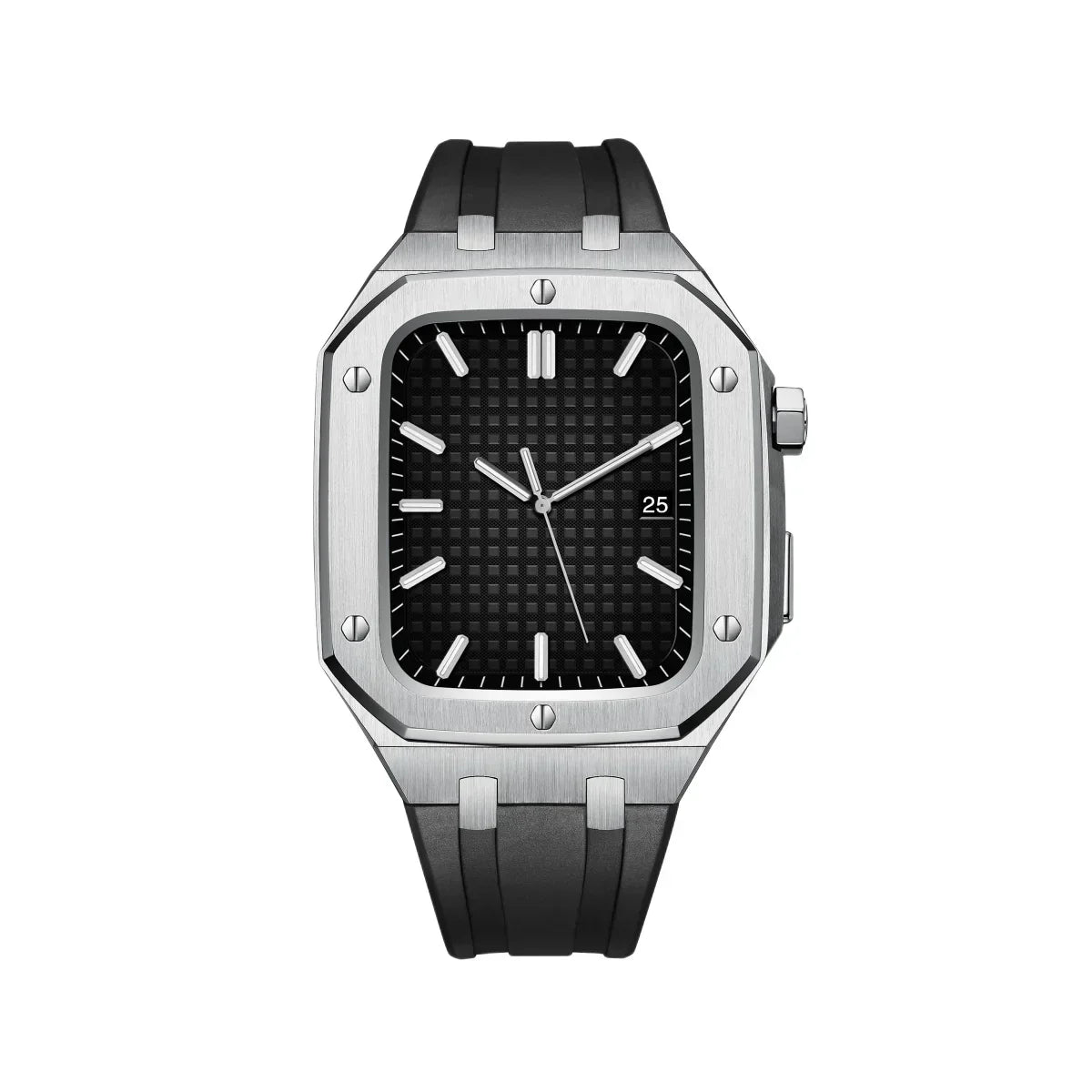 AP9009 Apple Watch Retrofit Kit With Silicone Band And 316L Stainless Steel Case