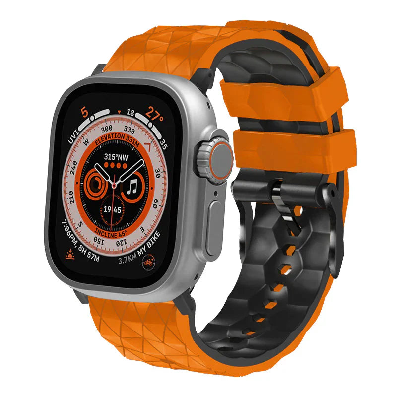 Enduro Two-Tone Football Pattern Sport Silicone Band For Apple Watch | Petprovac