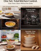 Colección Compacta de Utensilios de Cerámica para Cocinas Pequeñas, Esenciales No Tóxicos