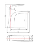 Brass Single-Lever Bathroom Faucet for One-Hole Sinks | Petprovac