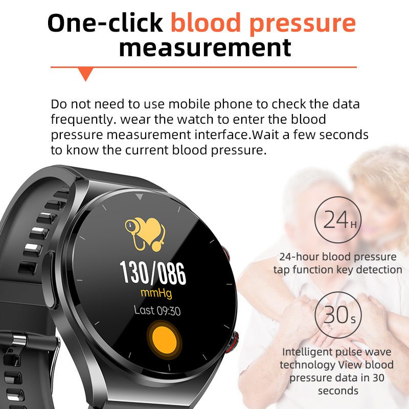 VitaPulse Pro Watch for Glucose, BP, ECG and HRV Health
