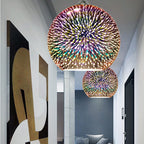 Prismora 3D Glass Dome Pendant Light - Colorful Modern