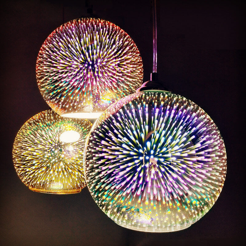 Prismora 3D Glass Dome Pendant Light - Colorful Modern