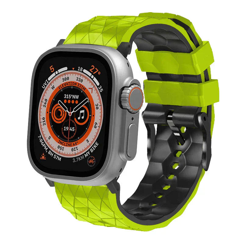 Enduro Two-Tone Football Pattern Sport Silicone Band For Apple Watch | Petprovac