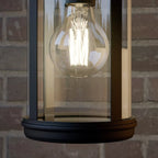 NyraArc ガラスディフューザー付き幾何学的屋外壁掛けライト