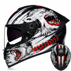 Kask zimowy LVS-701 z pełną osłoną twarzy i podwójnym systemem wizjera