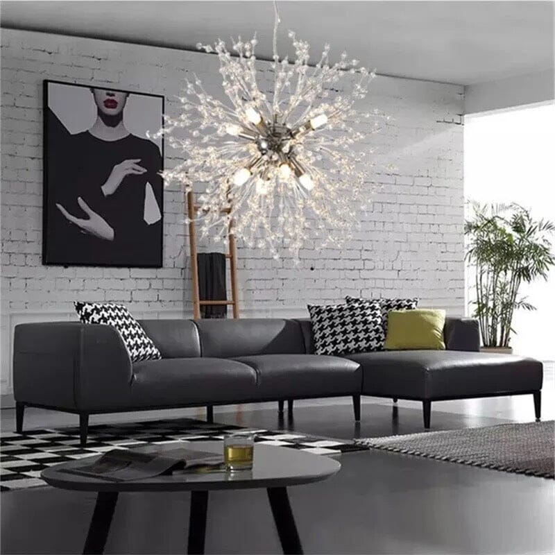 Asterra Modern Crystal Dandelion Pendant Ceiling Light