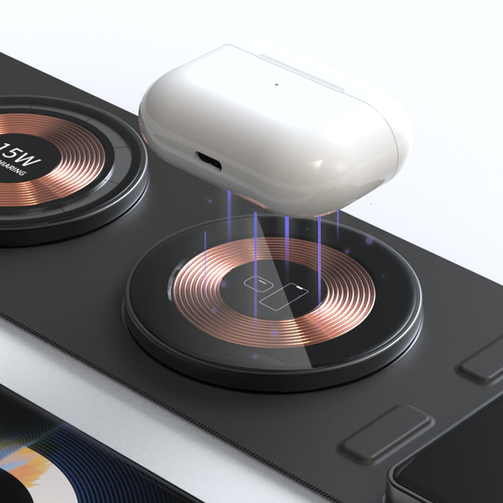 Nivio | 3-in-1 ファブリック収納＆ワイヤレス電話充電器