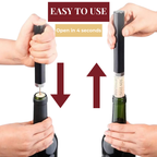 WineLuxe Air Pressure Wine Opener – Stainless Steel & Ergonomic Design