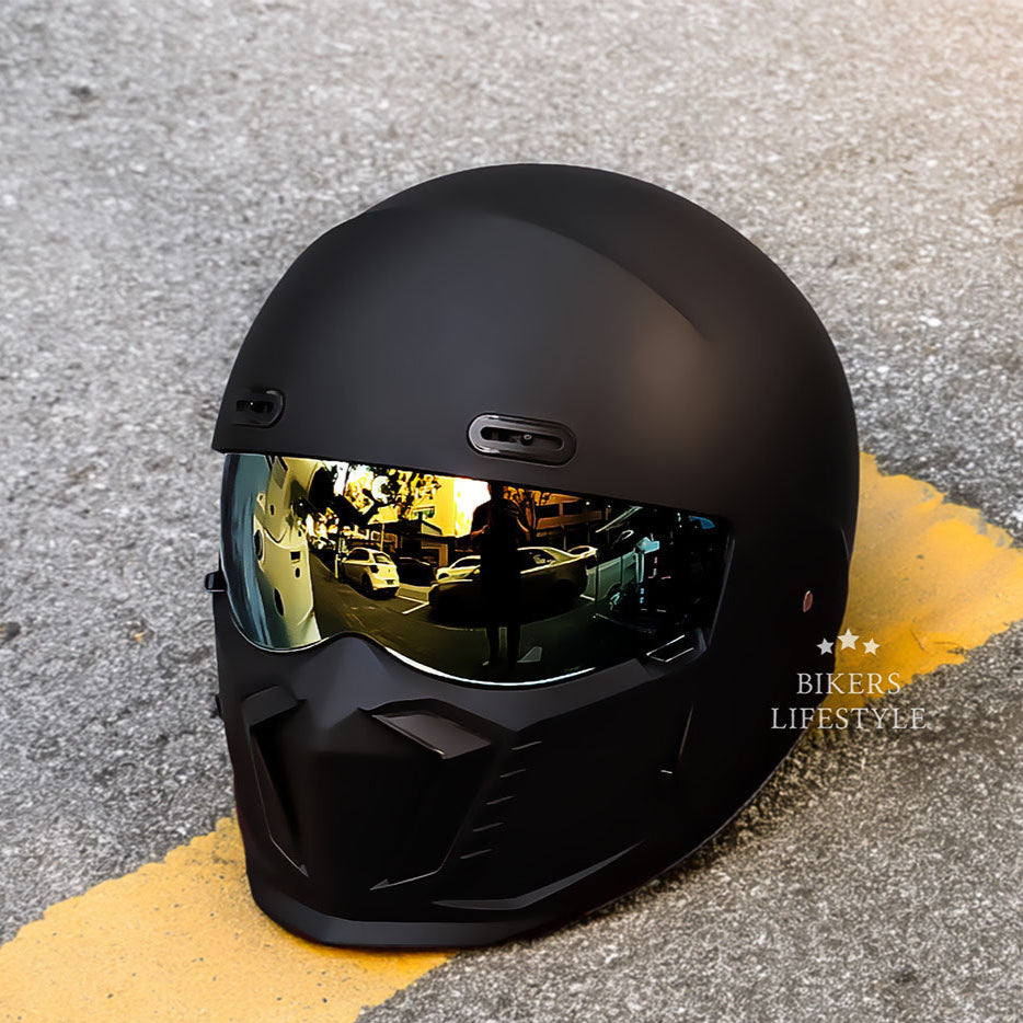 Retro pilotenhelm voor straatrijden met DOT- en ECE-goedkeuring en gevoerde voering