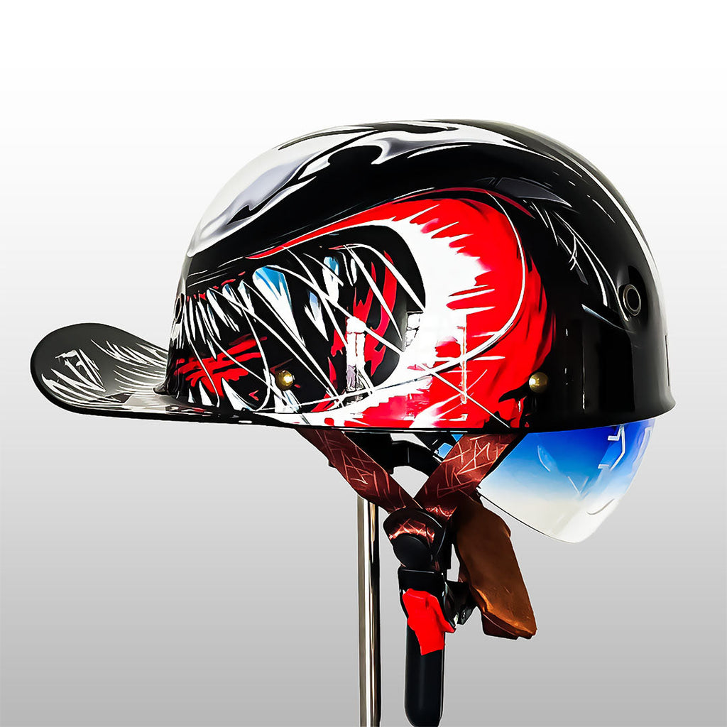 Moto baseballpetstijl helm met DOT- en ECE-certificering