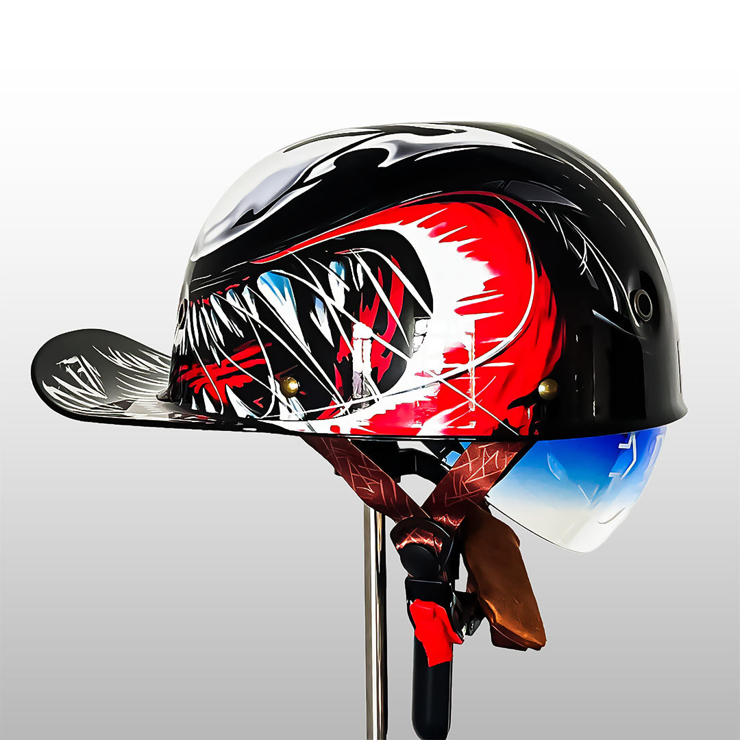 Moto baseballpetstijl helm met DOT- en ECE-certificering