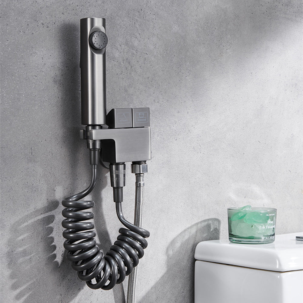 Miraqua kézi WC bidé permetező készlet kettős kimenetű szögcsappal | Petprovac