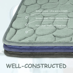 Cobblestone Bath Mat With Absorbent Comfort For Families