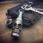 Piston Art Skull Keychain