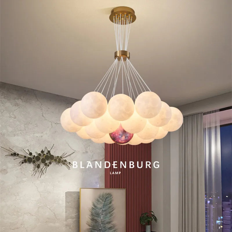 Lunara | Lampadario a Bolle Celestiali