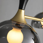 Lucentus | Lampadario a LED in vetro nero