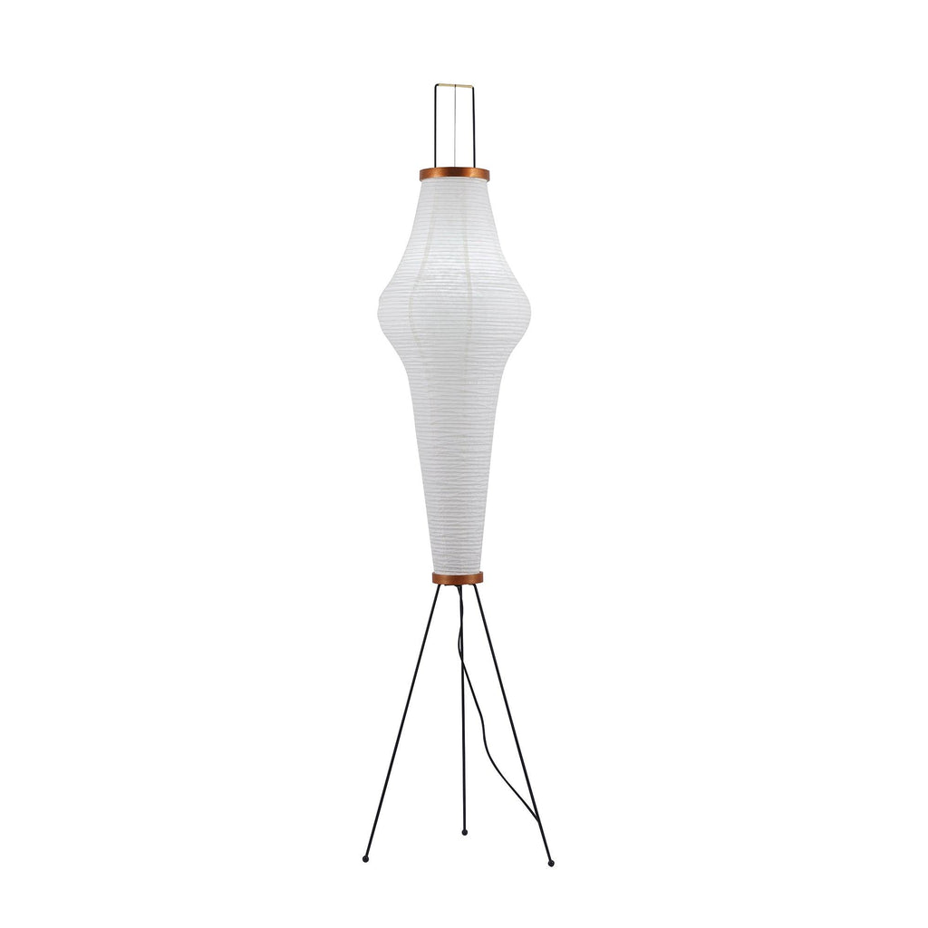 Lampada da terra in carta di riso Kazumi di Petprovac con bagliore ambientale morbido