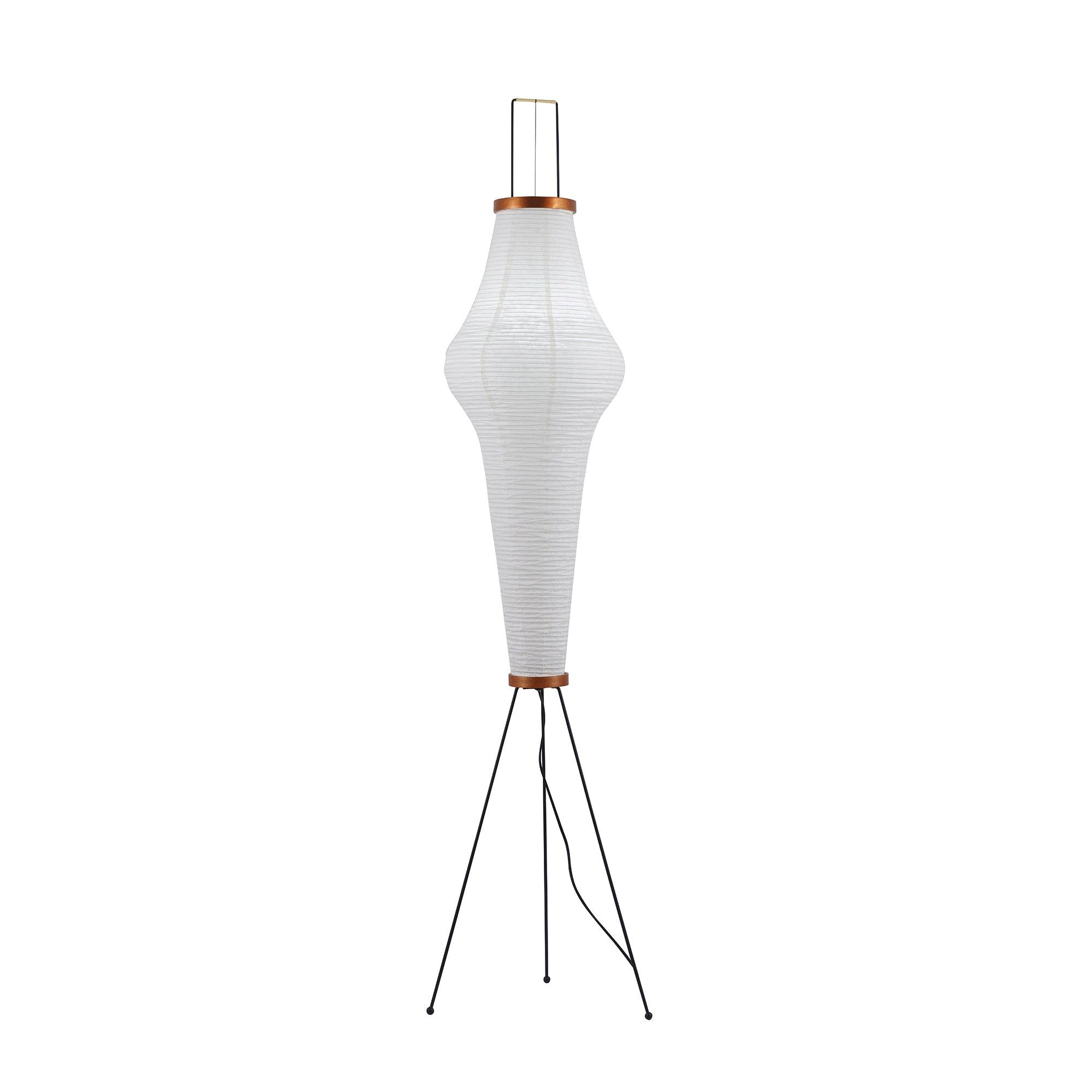 Lampada da terra in carta di riso Kazumi di Petprovac con bagliore ambientale morbido