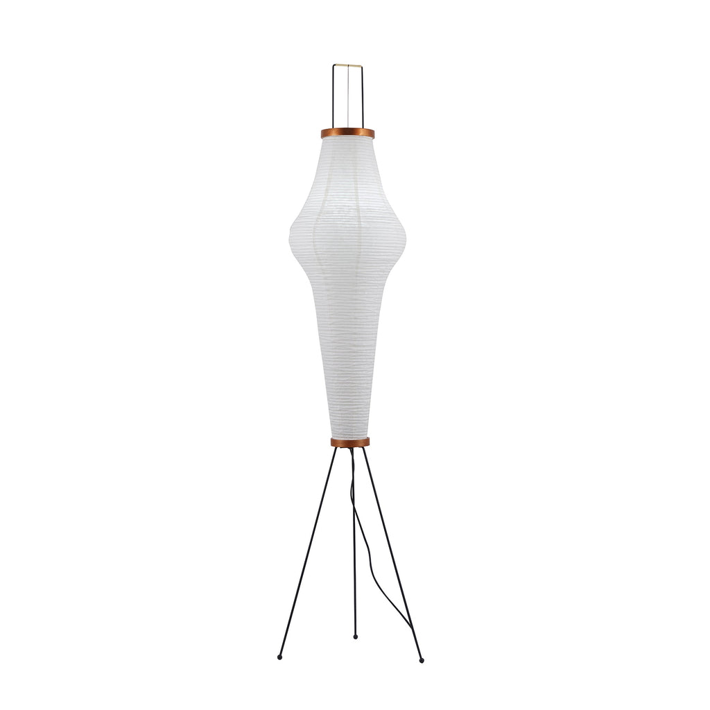 Lampada da terra in carta di riso Kazumi di Petprovac con bagliore ambientale morbido