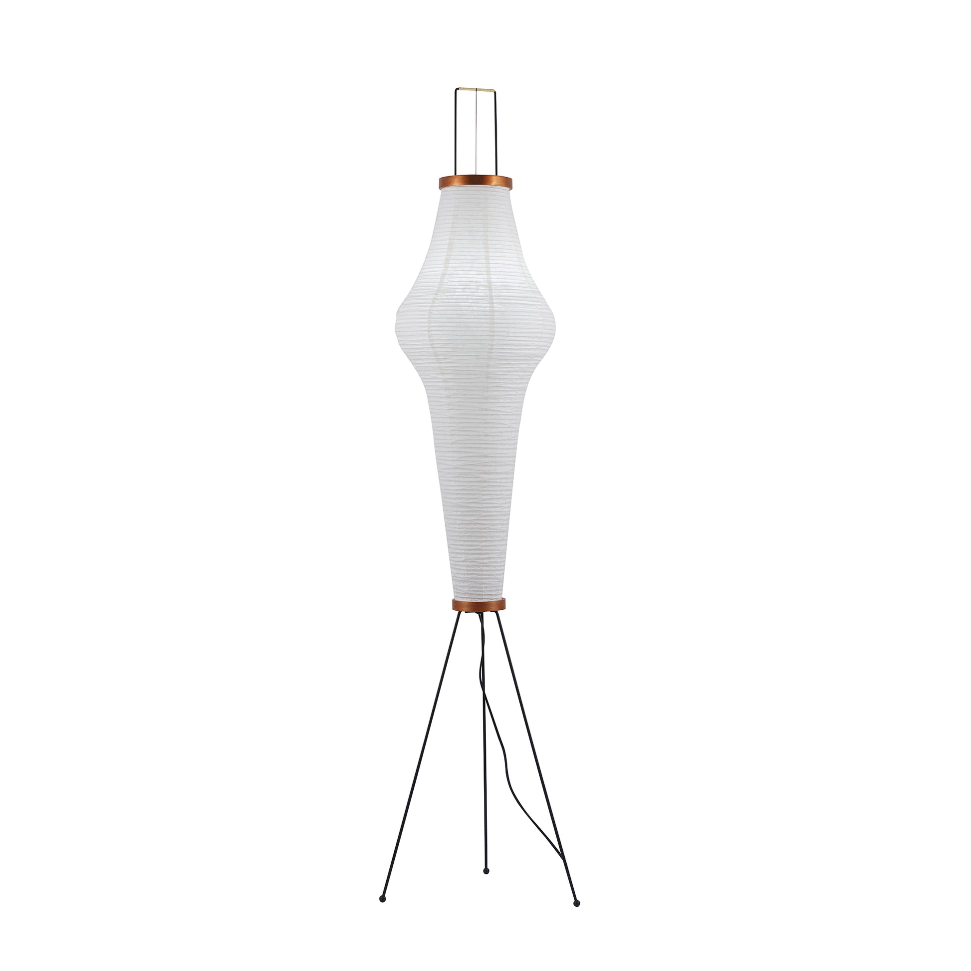 Lampada da terra in carta di riso Kazumi di Petprovac con bagliore ambientale morbido