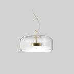 Marisol Retro LED Pendelleuchte Gold Bernstein Glas Schlafzimmer