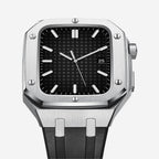 فيولوري | طقم تحديث حزام سيليكون وعلبة من الفولاذ المقاوم للصدأ لساعة أبل | بيتبروفاك