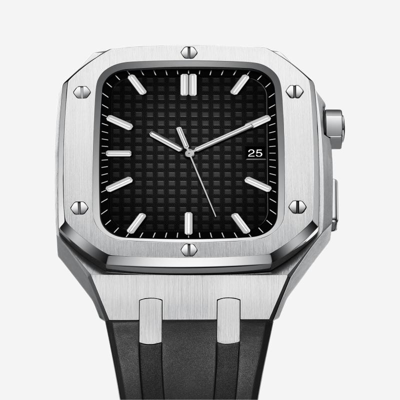 Velori | Sada pro modernizaci silikonového pásku a pouzdra z nerezové oceli pro Apple Watch | Petprovac