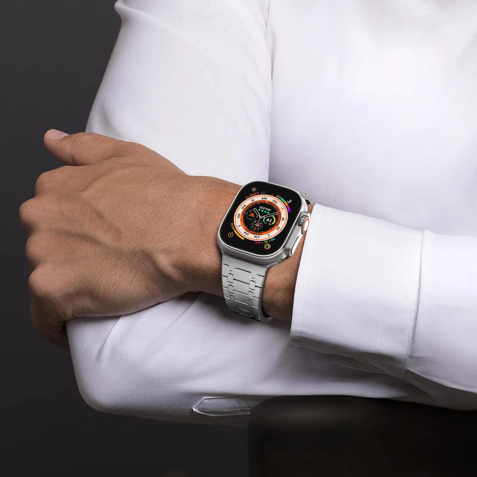 Tali Gelang Rantai Berganda Alden Dalam Keluli Tahan Karat