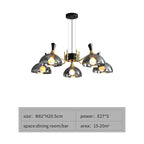 Lucentus | Lampadario a LED in vetro nero