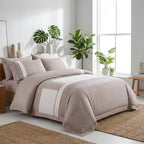 Aurelia Sengetøjssæt med Elegant Broderet Mønster