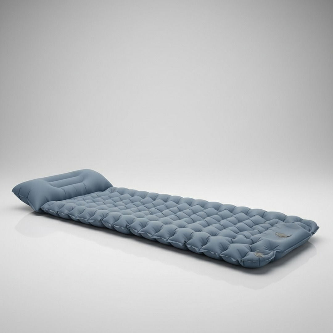Saltea ultraușoară de camping cu pernă integrată pentru somn compact în aer liber