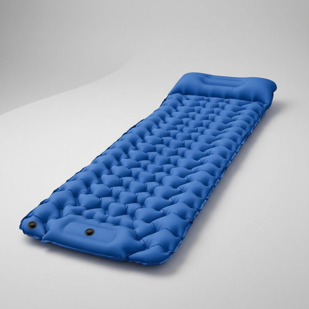 Saltea ultraușoară de camping cu pernă integrată pentru somn compact în aer liber