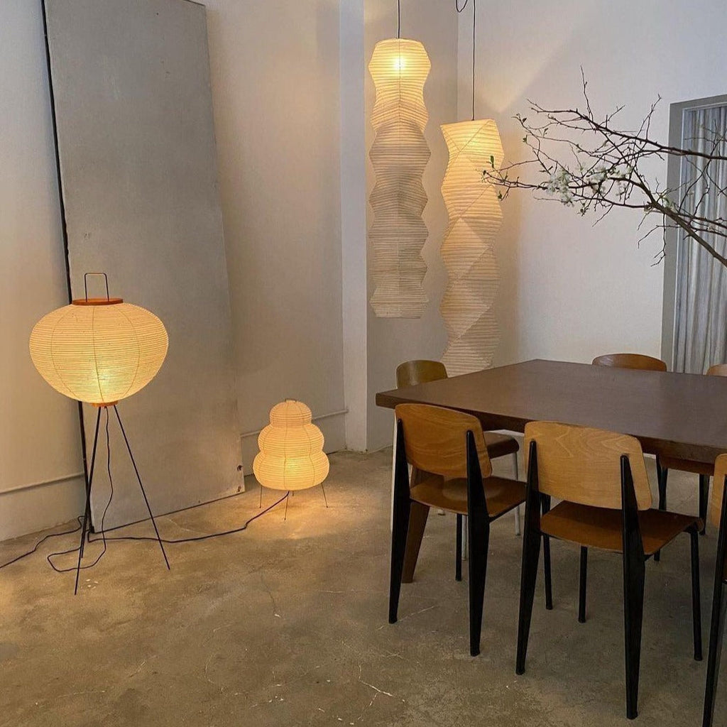Kaze Rice Paper Floor Lamp - Japanese-Inspired Ambient Glow