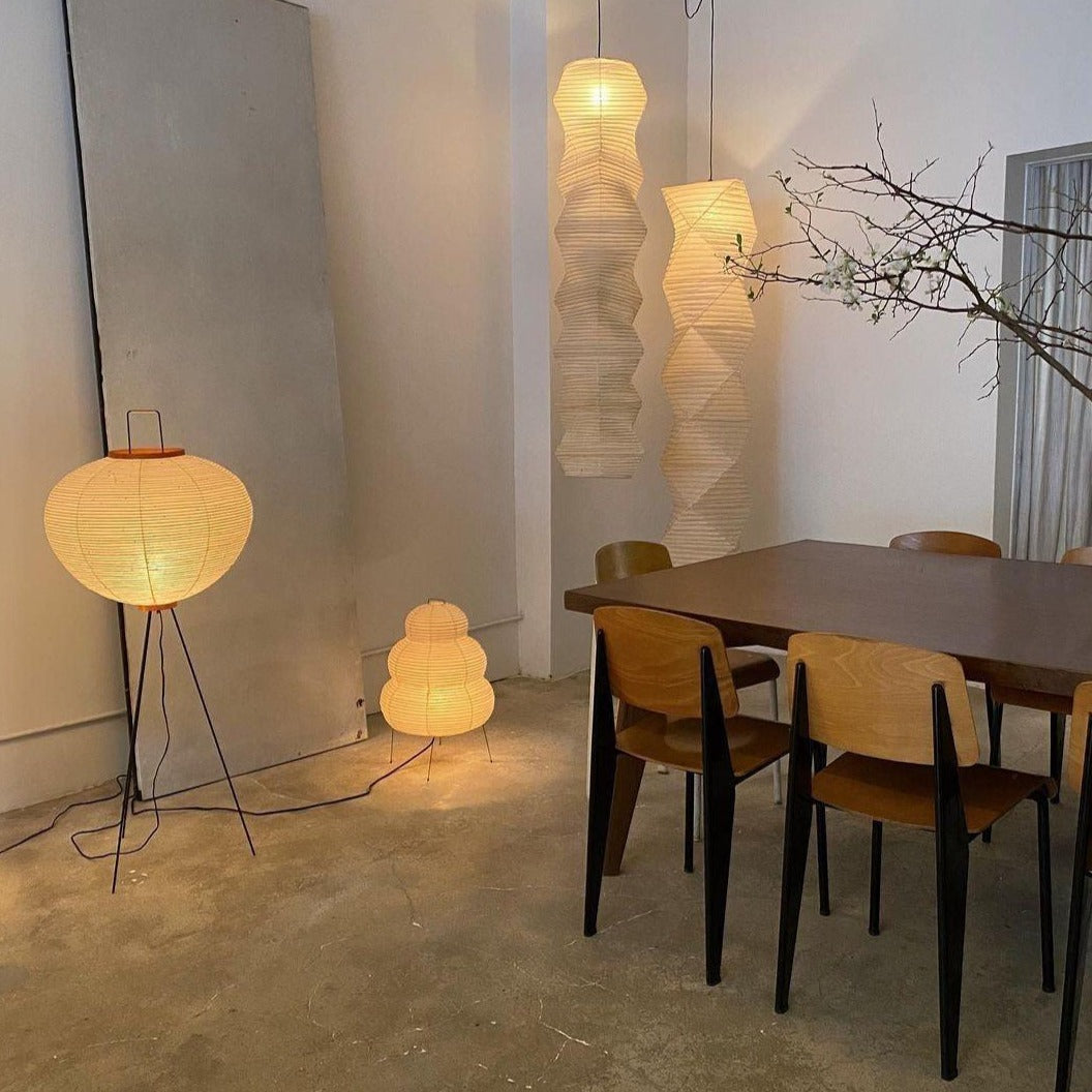 Kaze Rice Paper Floor Lamp - Japanese-Inspired Ambient Glow