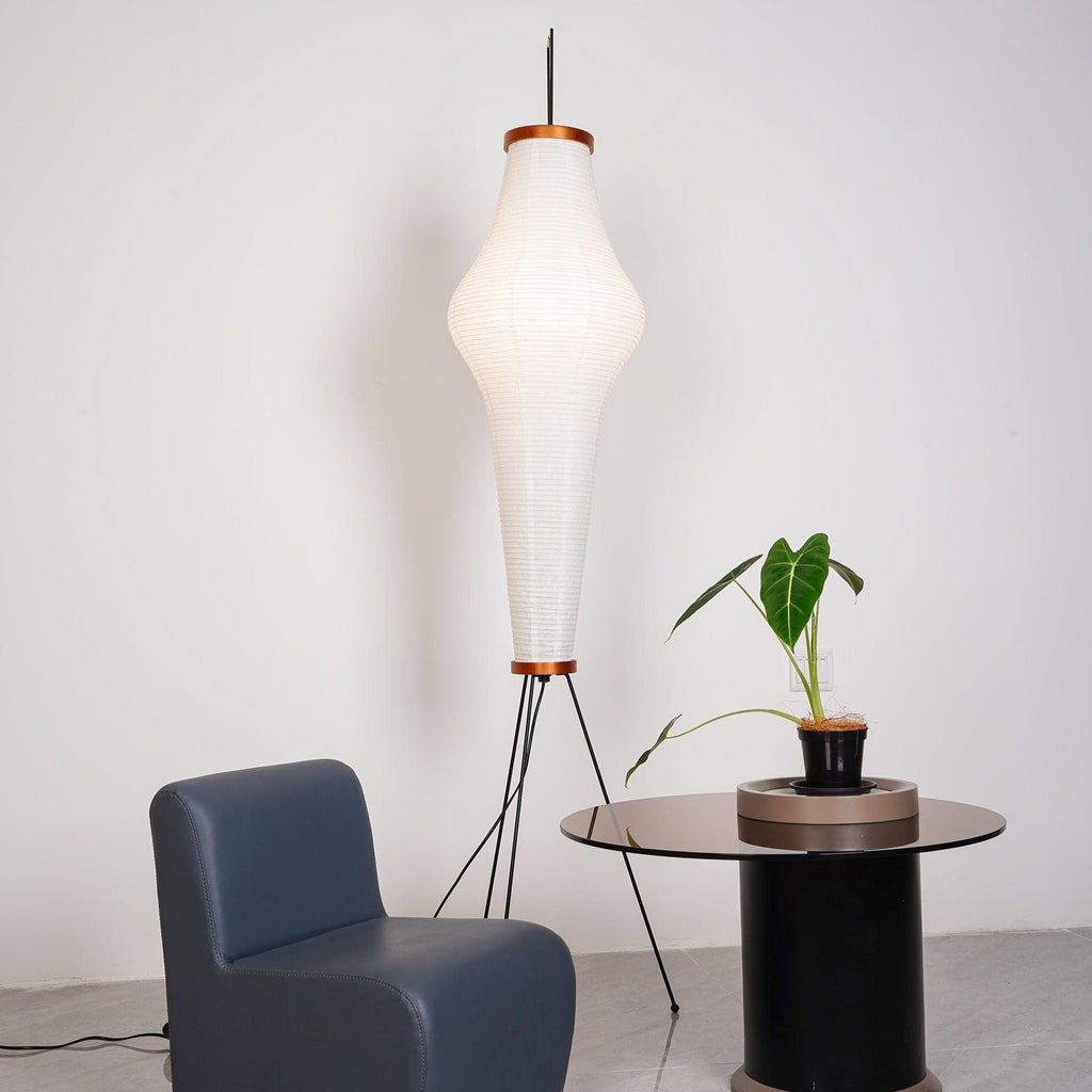Kaze Rice Paper Floor Lamp - Japanese-Inspired Ambient Glow