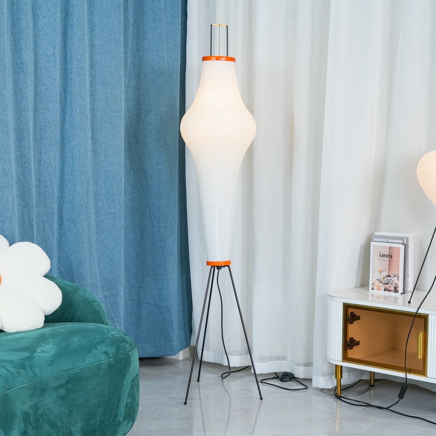 Kaze Rice Paper Floor Lamp - Japanese-Inspired Ambient Glow