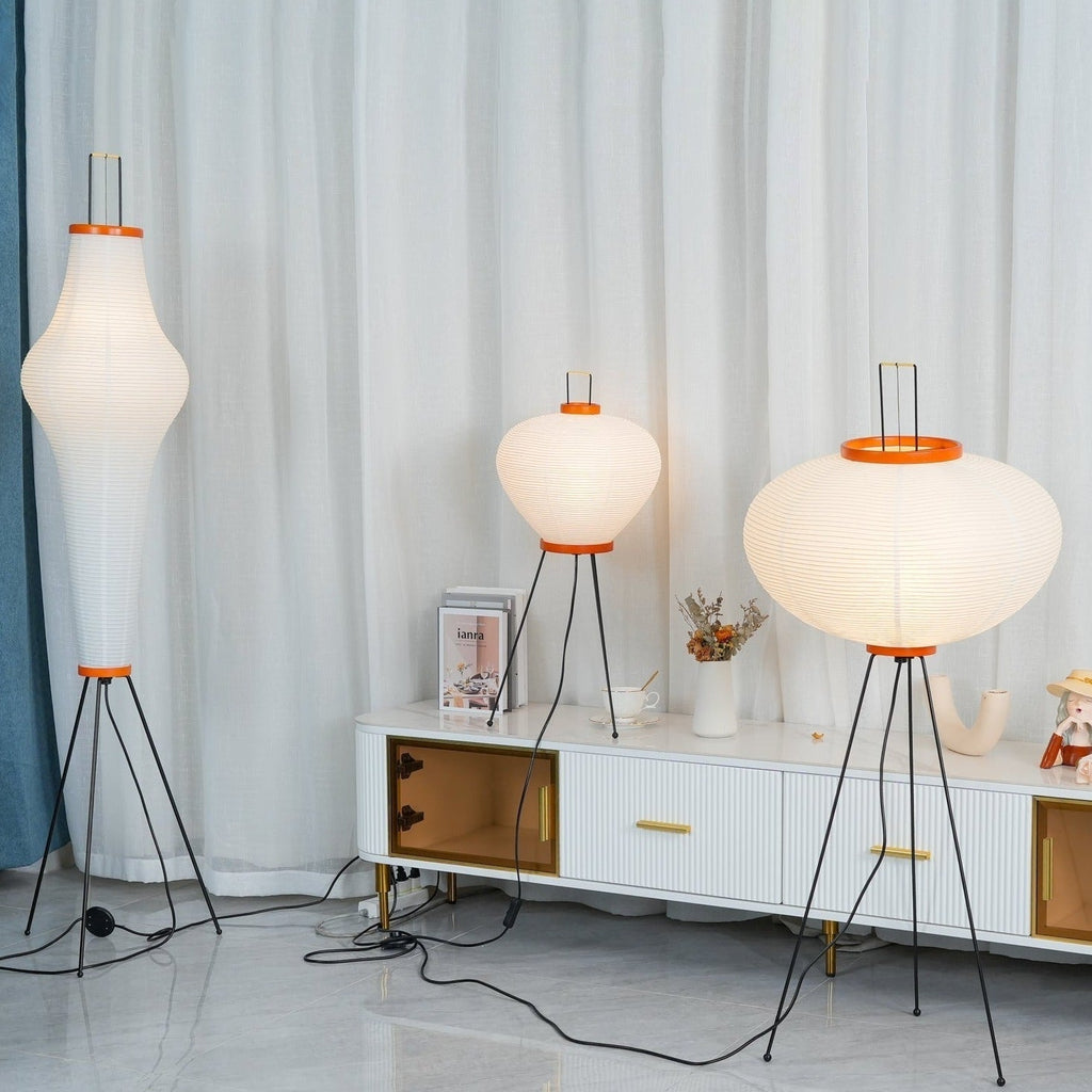 Kaze Rice Paper Floor Lamp - Japanese-Inspired Ambient Glow
