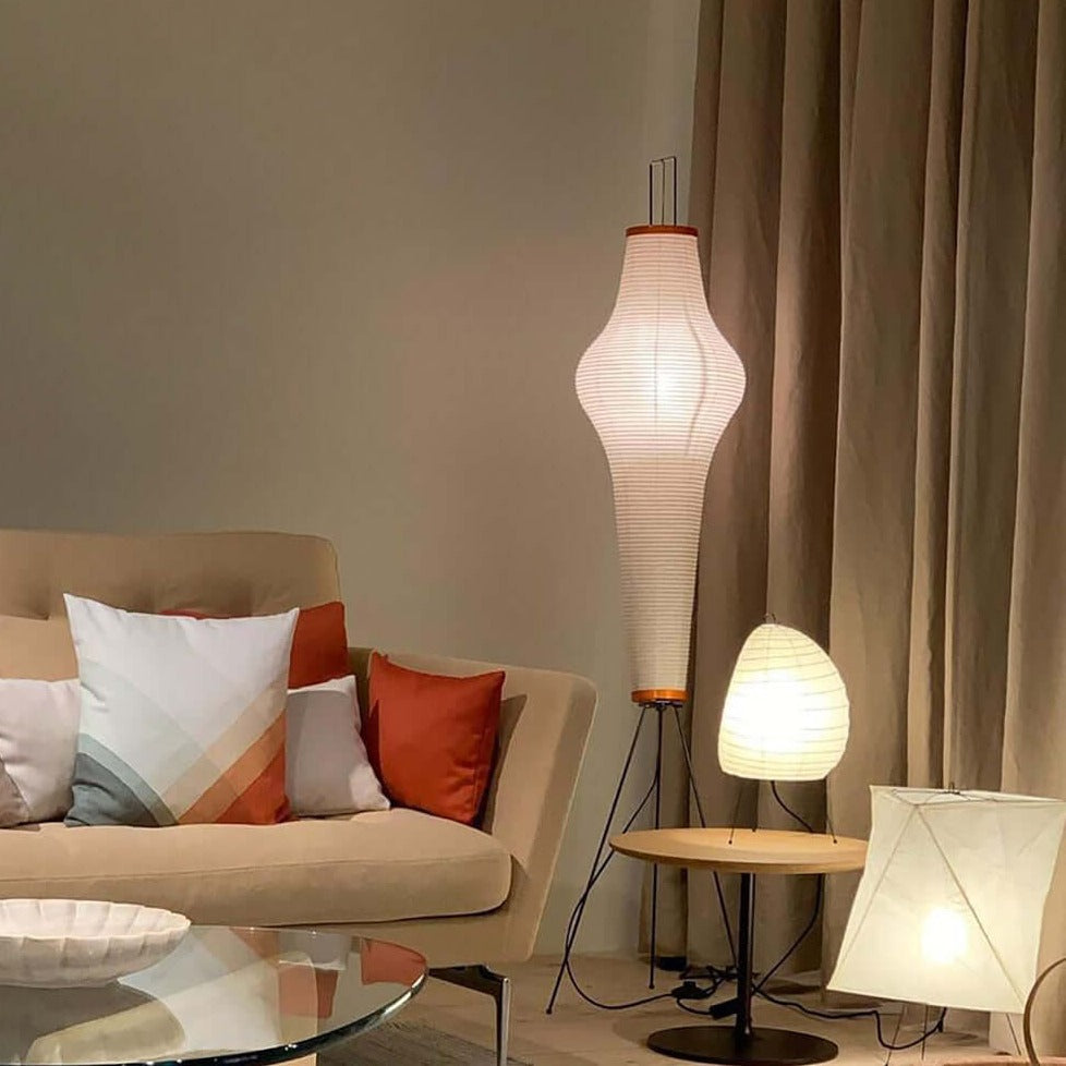 Kaze Rice Paper Floor Lamp - Japanese-Inspired Ambient Glow