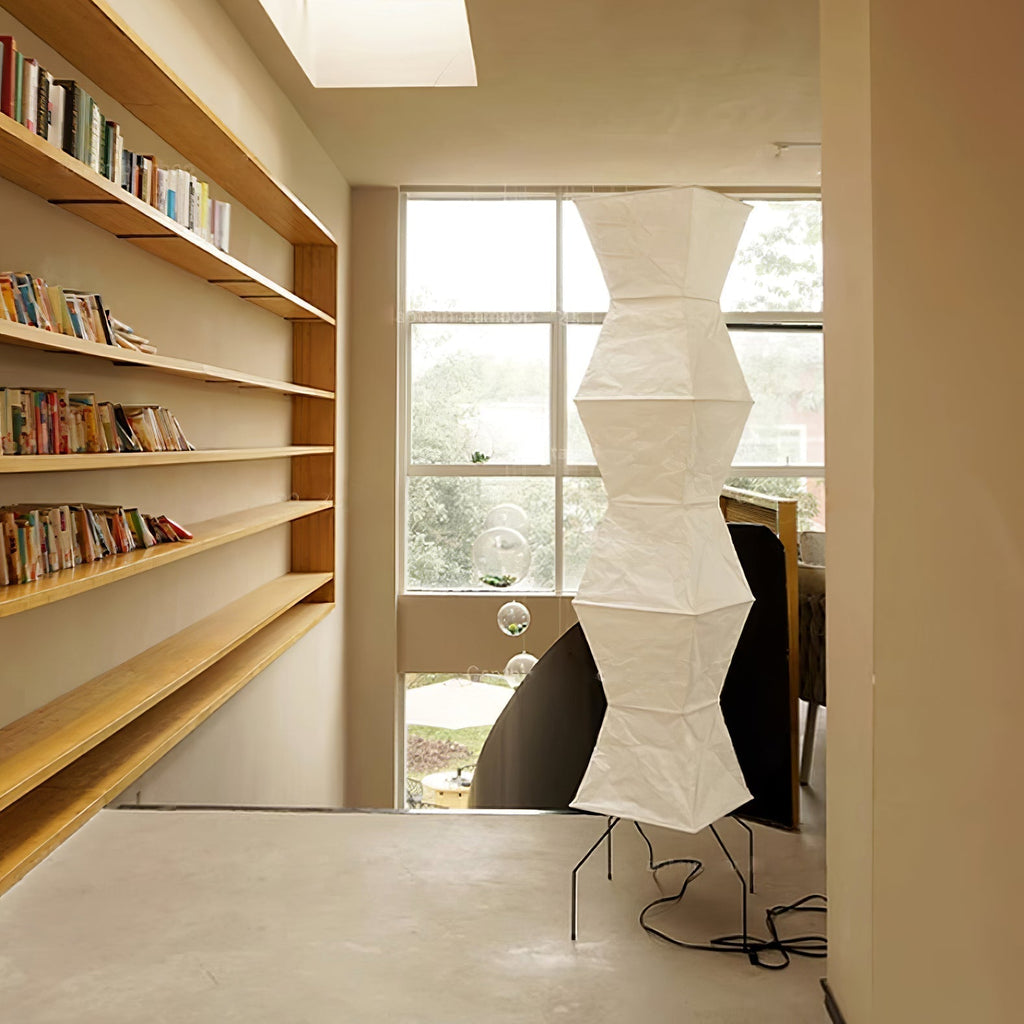 Kaze Rice Paper Floor Lamp - Japanese-Inspired Ambient Glow